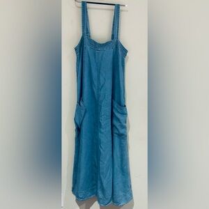 Stitch and Feather Maxi Denim Dress Size Medium
